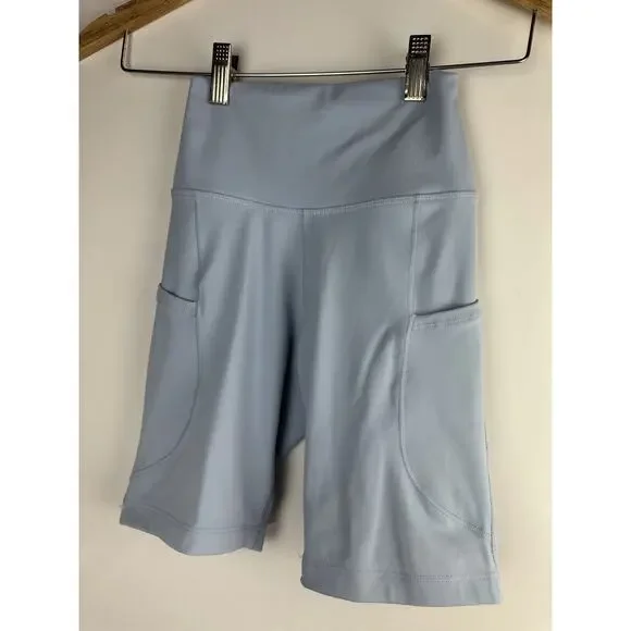 NWT Nike One Dri-FIT High Waist 8" Biker Shorts Blue FZ6758-440 Women's Size XS - Picture 3 of 16